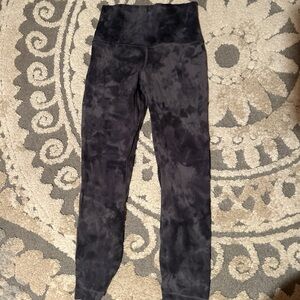 Black Tie-Dye High-Waisted Leggings